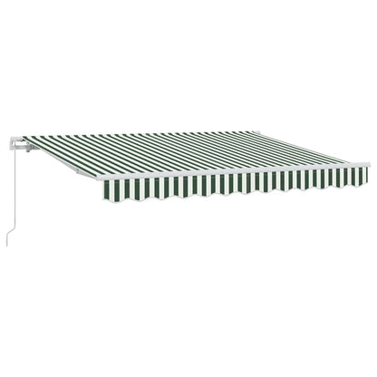 vidaXL Einziehbare Markise Grün und Weiß 250 x 200 cm