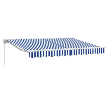 vidaXL Einziehbare Markise Blau und Weiß 300 x 200 cm