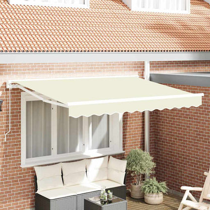 vidaXL Einziehbare Markise Creme 300 x 200 cm Polyester und Metall