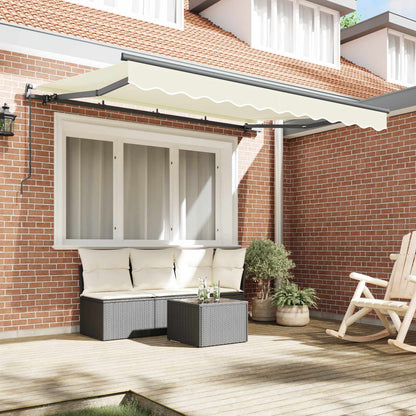 vidaXL Einziehbare Markise Creme 300 x 200 cm Stoff