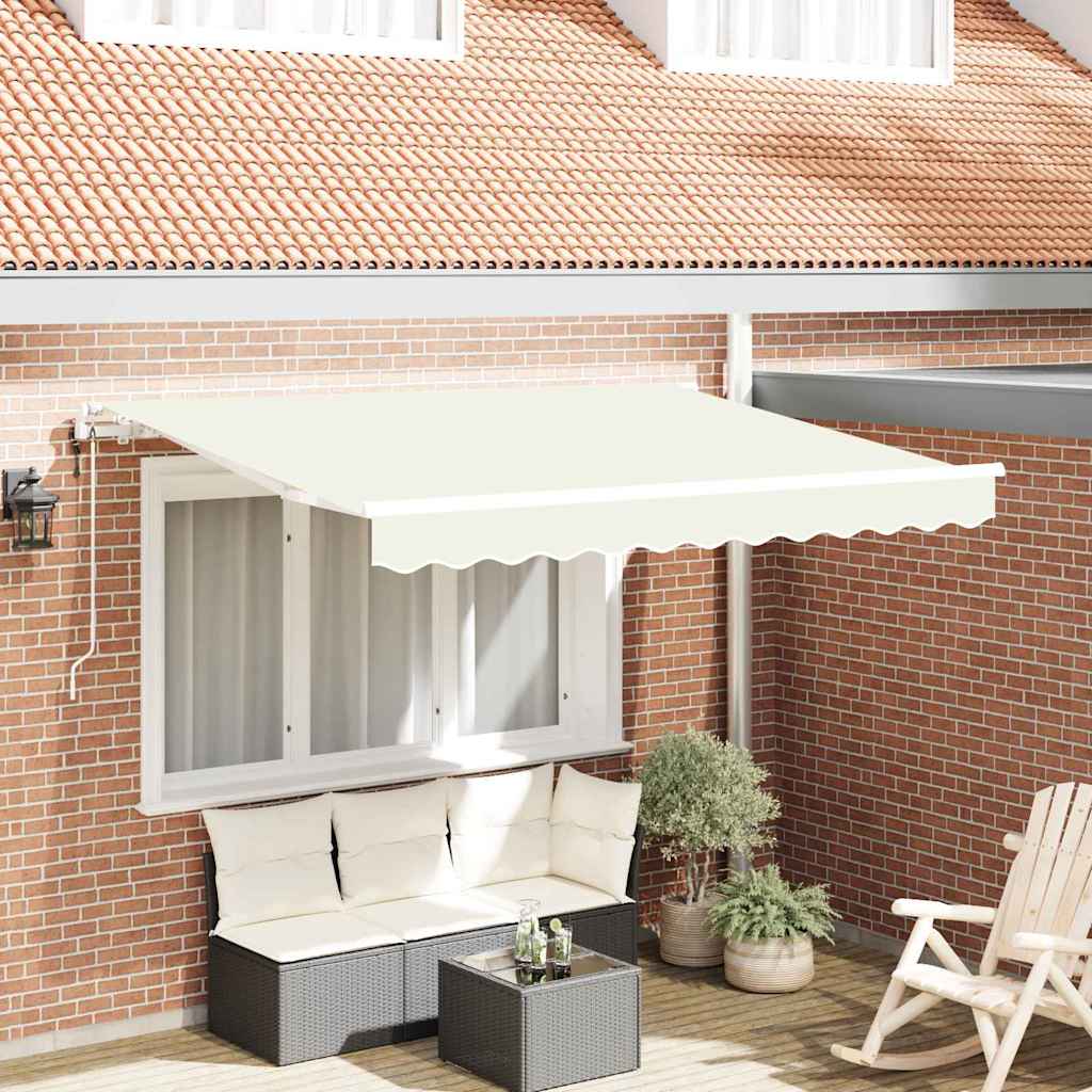 vidaXL Einziehbare Markise Creme 300 x 200 cm Stoff