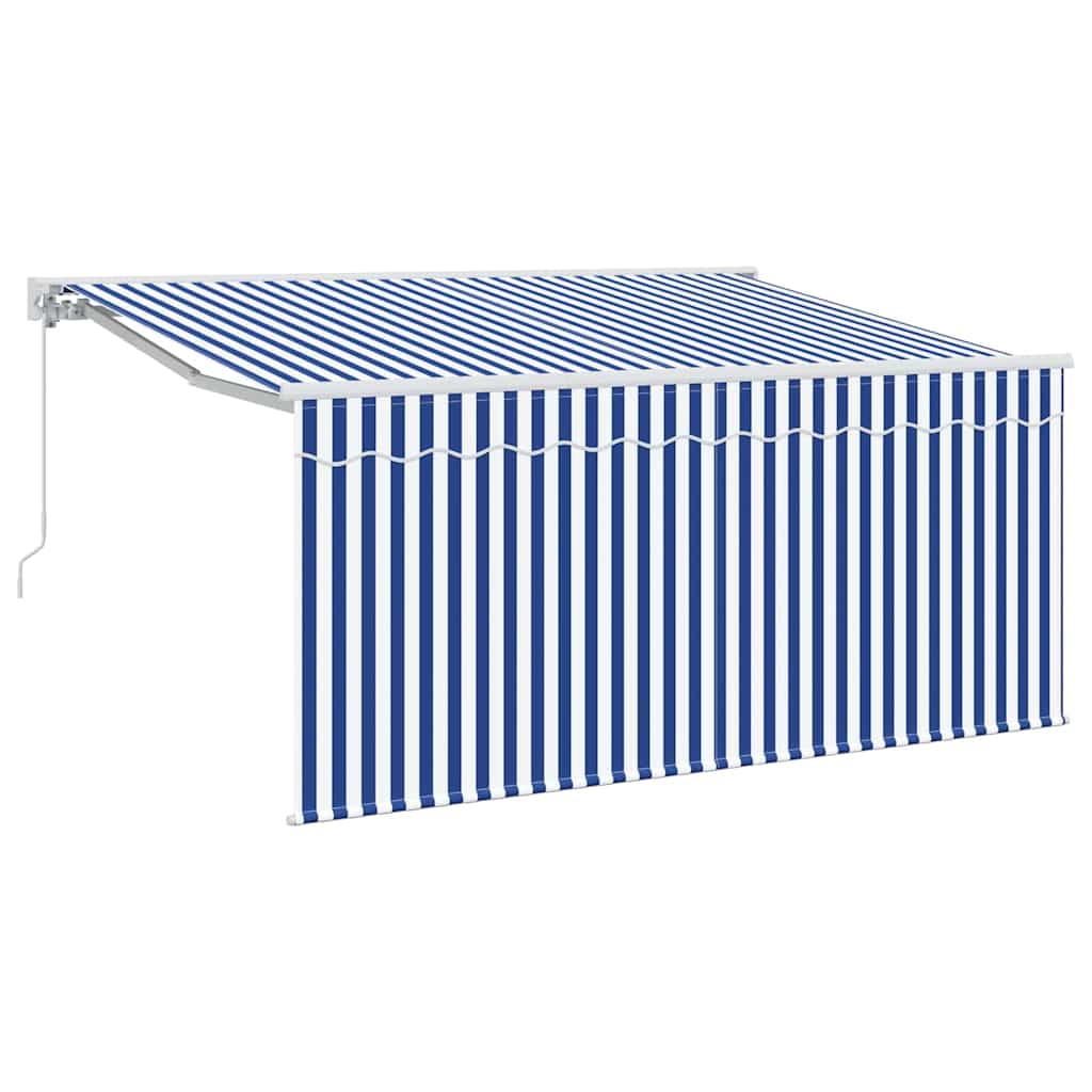 vidaXL Einziehbare Markise Blau und Weiß 300 x 200 cm