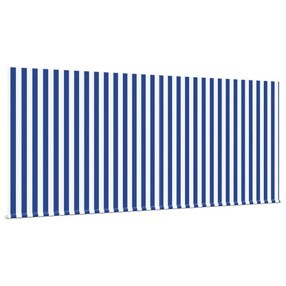 vidaXL Einziehbare Markise Blau und Weiß 300 x 200 cm