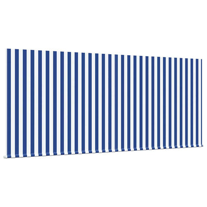 vidaXL Einziehbare Markise Blau und Weiß 300 x 200 cm