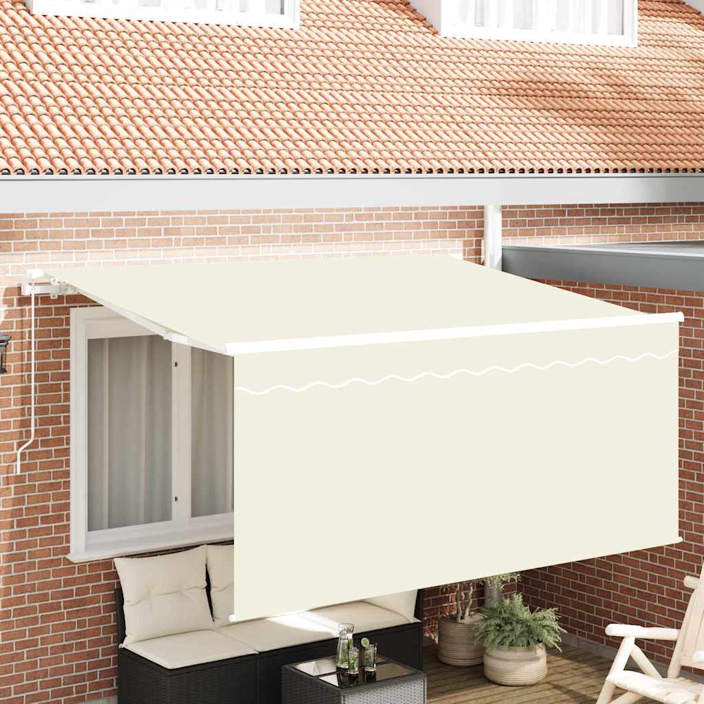 vidaXL Einziehbare Markise Creme 300 x 200 cm Polyester und Aluminium