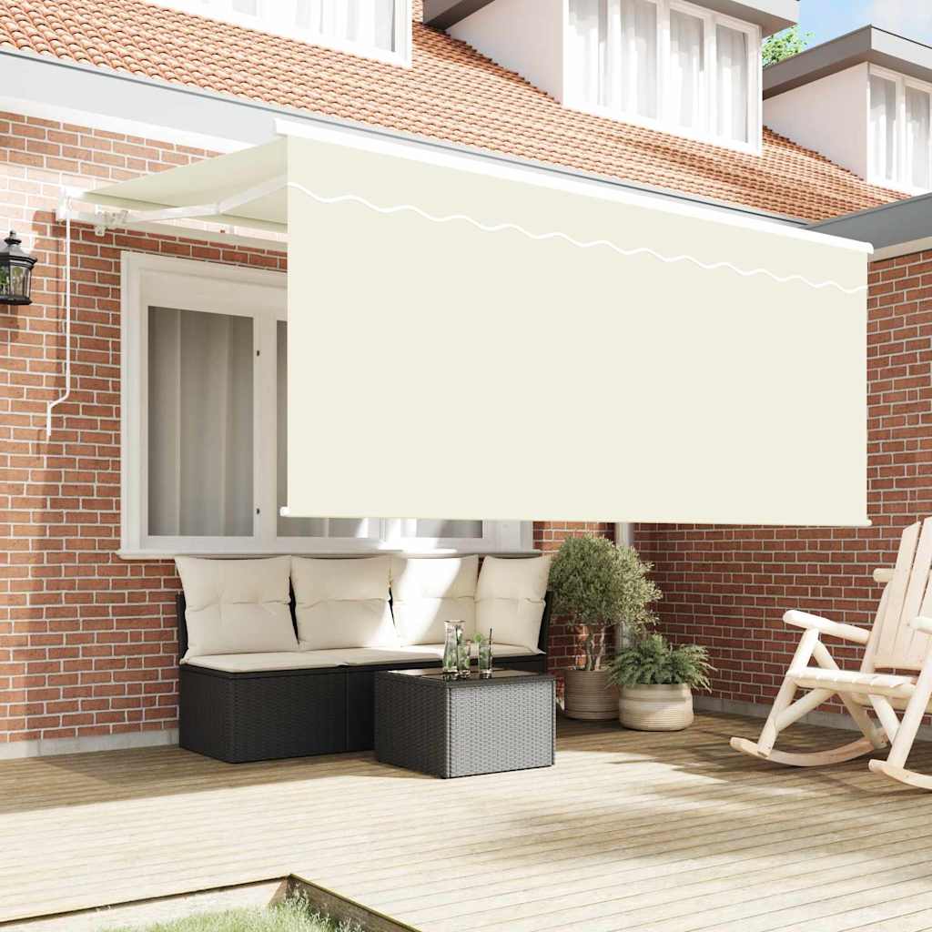 vidaXL Einziehbare Markise Creme 300 x 200 cm Polyester und Aluminium