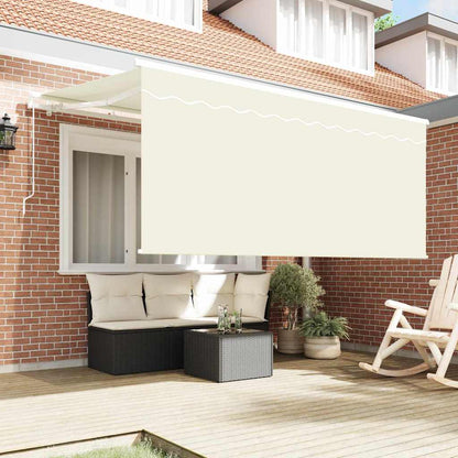 vidaXL Einziehbare Markise Creme 300 x 200 cm Polyester und Aluminium