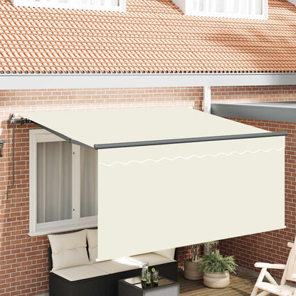 vidaXL Einziehbare Markise Creme 300 x 200 cm Polyester und Aluminium