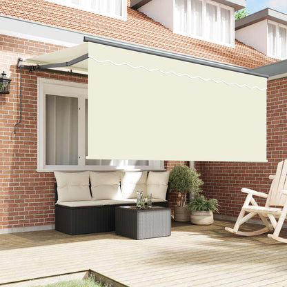 vidaXL Einziehbare Markise Creme 300 x 200 cm Polyester und Aluminium