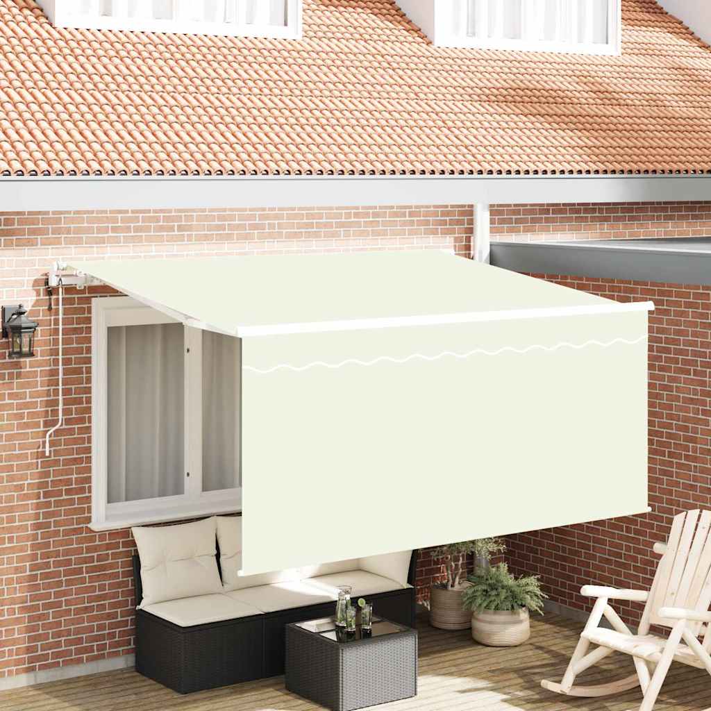 vidaXL Einziehbare Markise Creme 300 x 200 cm Polyester und Aluminium