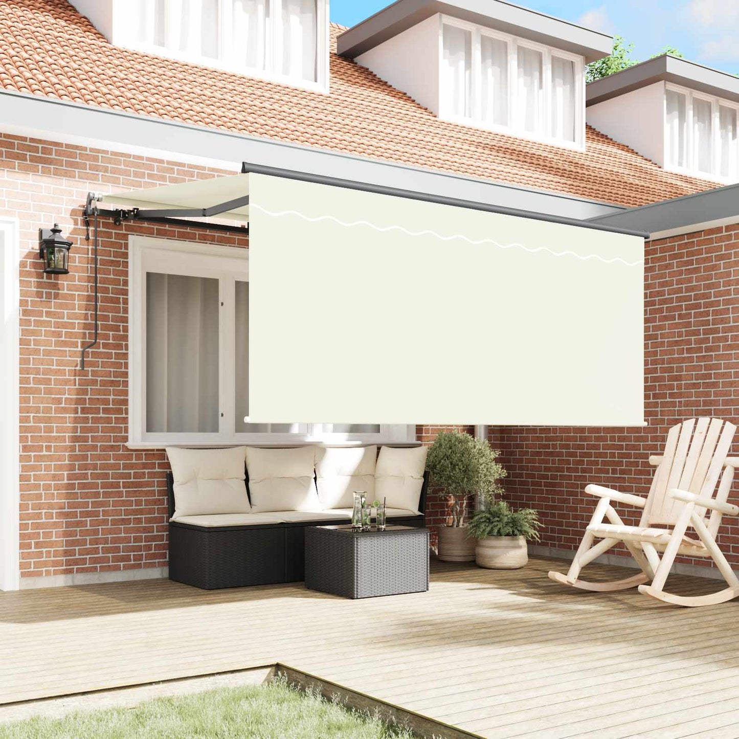 vidaXL Einziehbare Markise Creme 300 x 200 cm Stoff