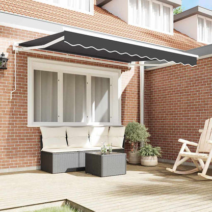 vidaXL Einziehbare Markise Anthrazit 300 x 200 cm Polyester und Metall