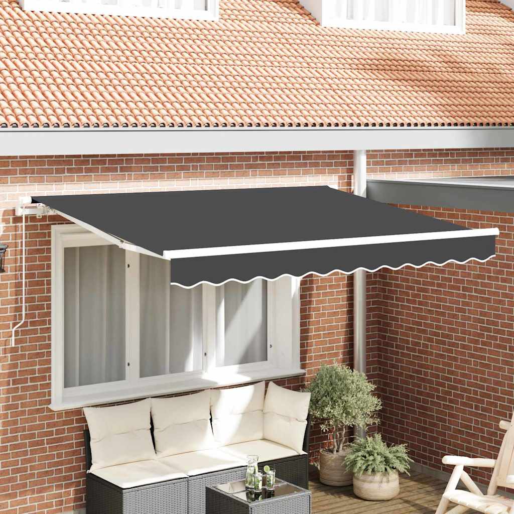vidaXL Einziehbare Markise Anthrazit 300 x 200 cm Stoff