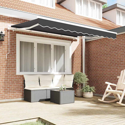 vidaXL Einziehbare Markise Anthrazit 300 x 200 cm Stoff