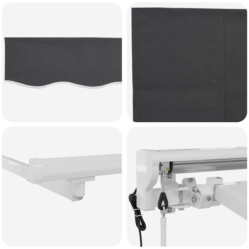 vidaXL Einziehbare Markise Anthrazit 300 x 200 cm