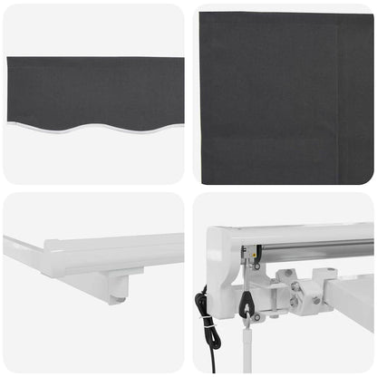 vidaXL Einziehbare Markise Anthrazit 300 x 200 cm
