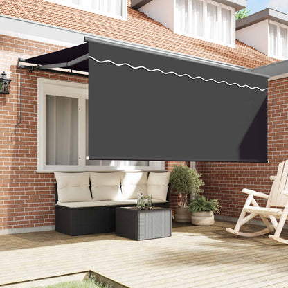 vidaXL Einziehbare Markise Gestreift Anthrazit 300 x 200 cm Stoff
