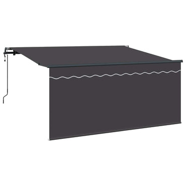 vidaXL Einziehbare Markise Gestreift Anthrazit 300 x 200 cm Stoff