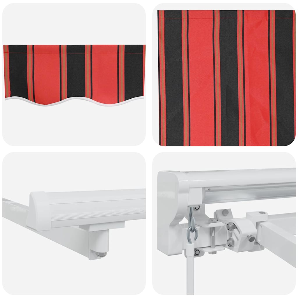 vidaXL Einziehbare Markise Bunt gestreift 300x200 cm Stoff
