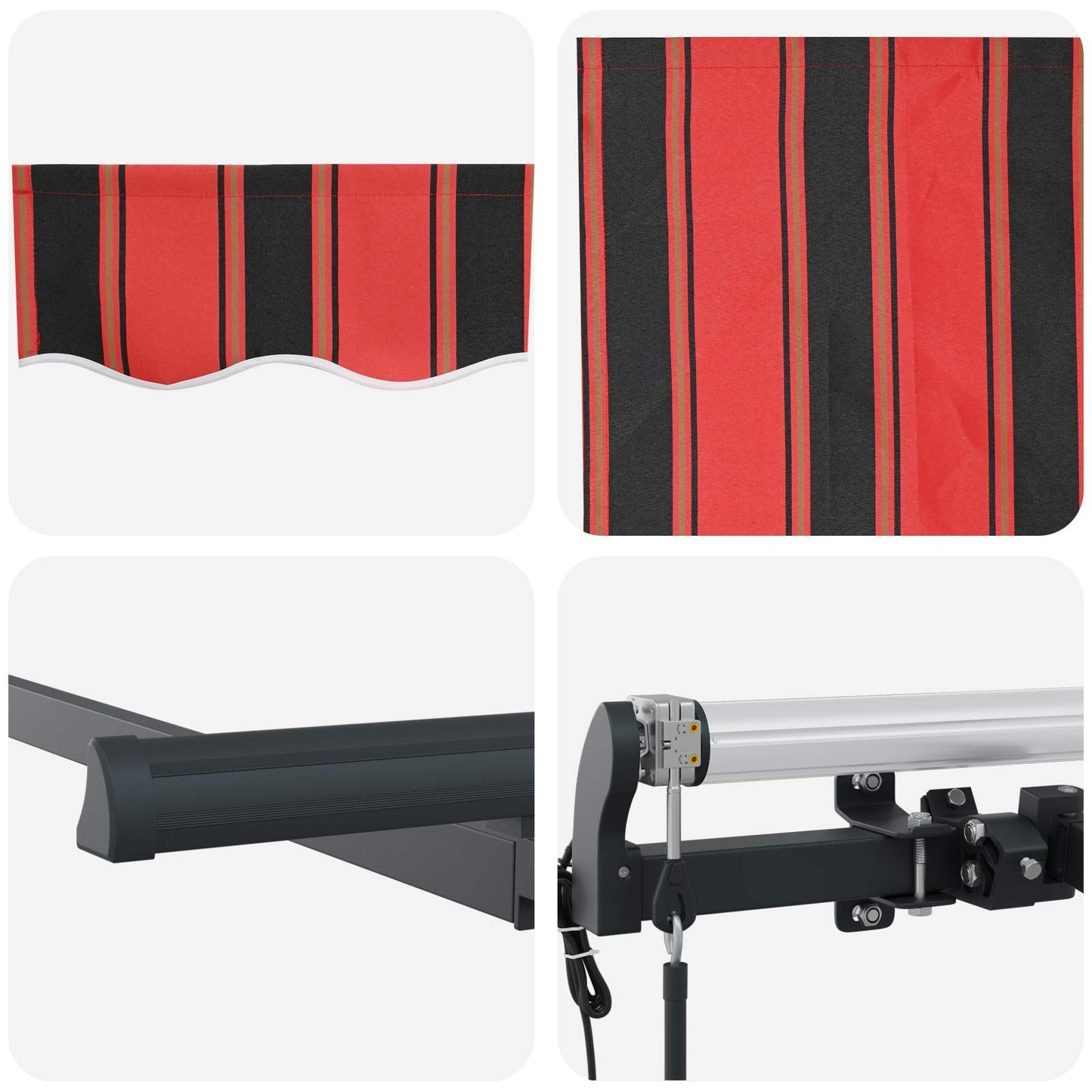 vidaXL Einziehbare Markise Mehrfarbig 300 x 200 cm