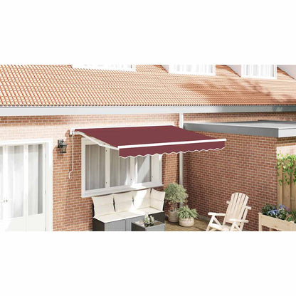 vidaXL Einziehbare Markise Bordeauxrot 300x200 cm Stoff