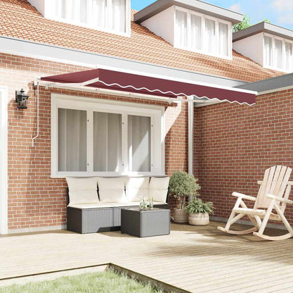 vidaXL Einziehbare Markise Bordeauxrot 300 x 200 cm