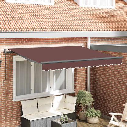 vidaXL Einziehbare Markise Braun 300 x 200 cm Polyester und Aluminium