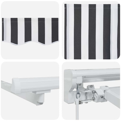 vidaXL Markise Anthrazit und Weiß 300x200 cm Stoff