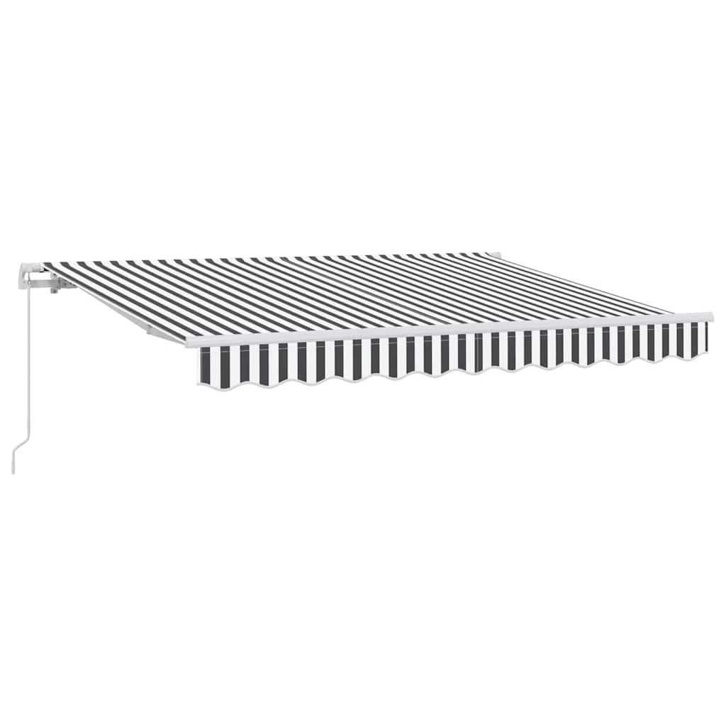 vidaXL Einziehbare Markise Anthrazit und Weiß 300 x 200 cm