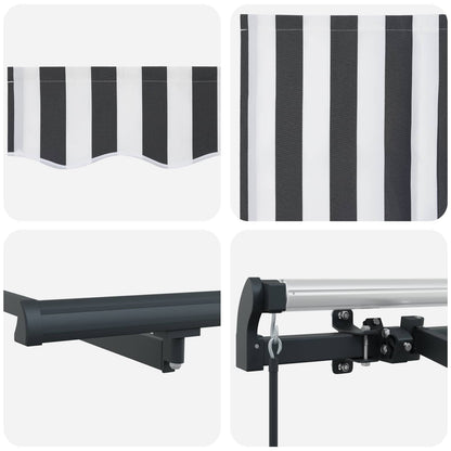 vidaXL Auvent rétractable anthracite et blanc 300 x 200 cm