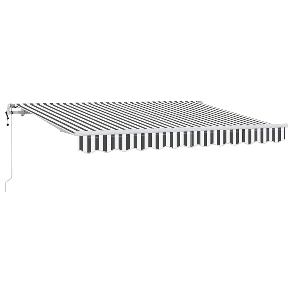 vidaXL Auvent rétractable anthracite et blanc 300 x 200 cm