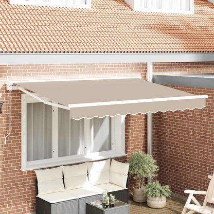vidaXL Einziehbare Markise Beige 300 x 200 cm Polyester und Metall