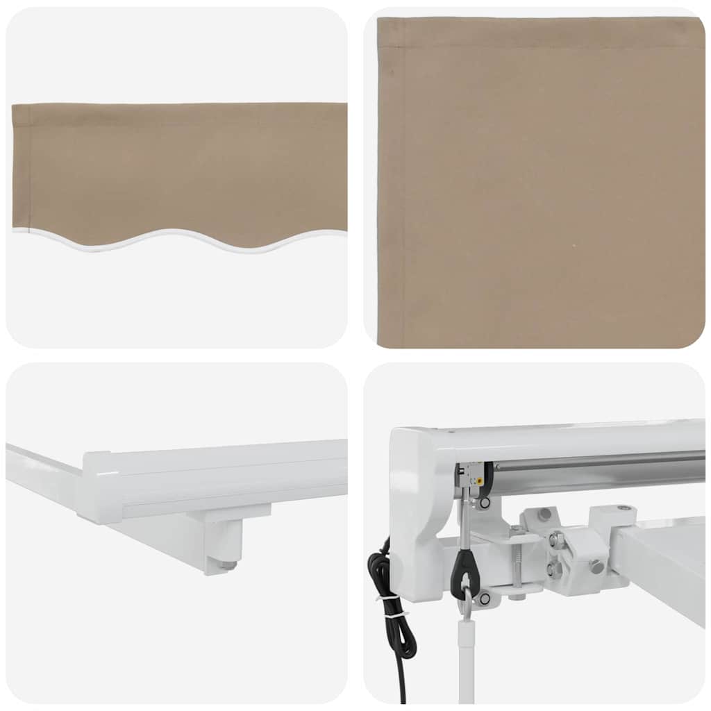 vidaXL Einziehbare Markise Beige 300 x 200 cm Polyester und Metall