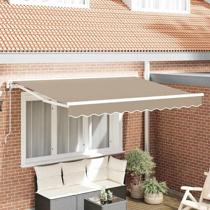 vidaXL Einziehbare Markise Beige 300 x 200 cm Polyester und Metall