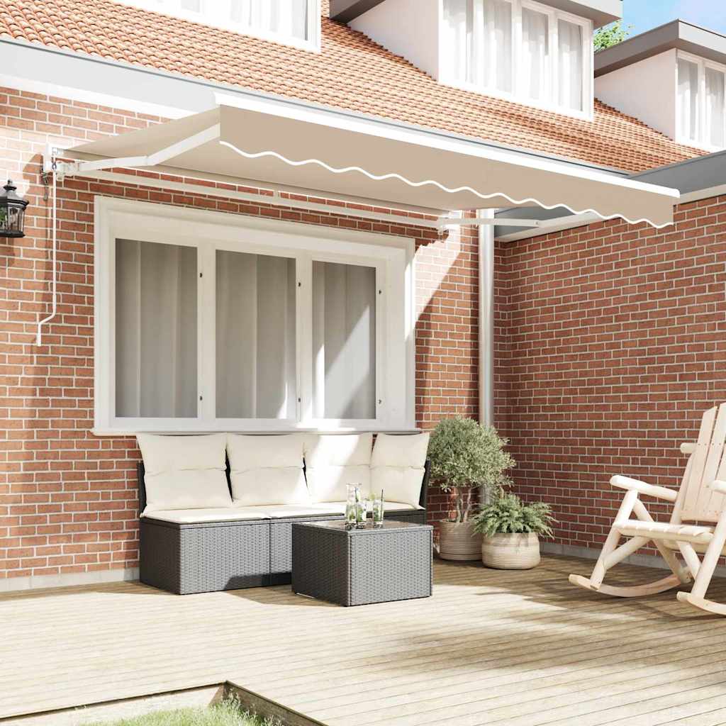 vidaXL Einziehbare Markise Beige 300 x 200 cm Polyester und Metall