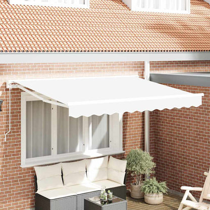 vidaXL Einziehbare Markise Weiß 300x200 cm Stoff