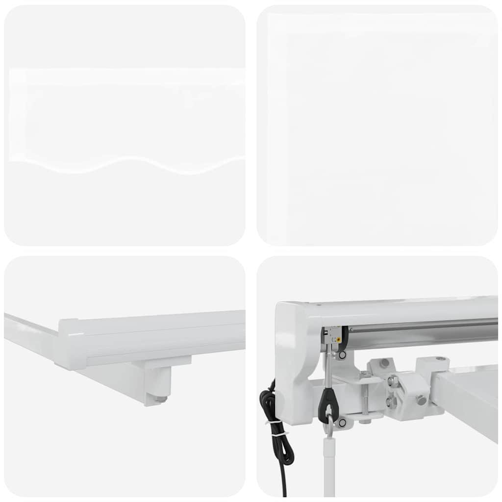 vidaXL Einziehbare Markise Weiß 300x200 cm Stoff