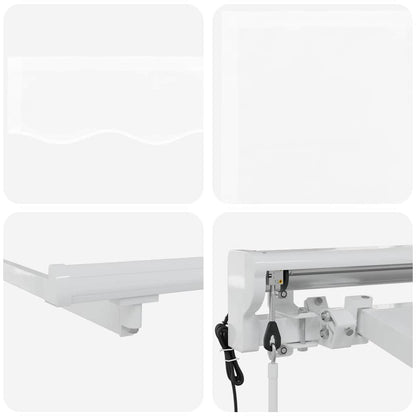 vidaXL Einziehbare Markise Weiß 300x200 cm Stoff