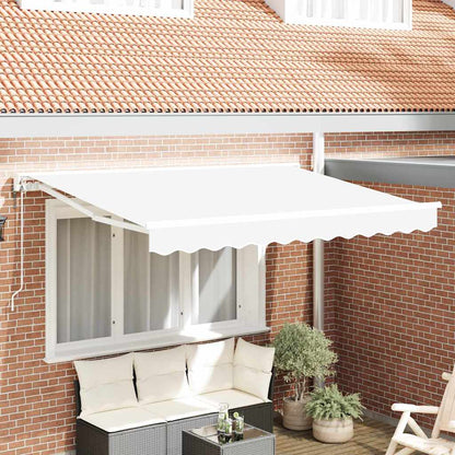 vidaXL Einziehbare Markise Weiß 300x200 cm Stoff
