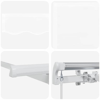 vidaXL Einziehbare Markise Weiß 300 x 200 cm Polyester und Aluminium