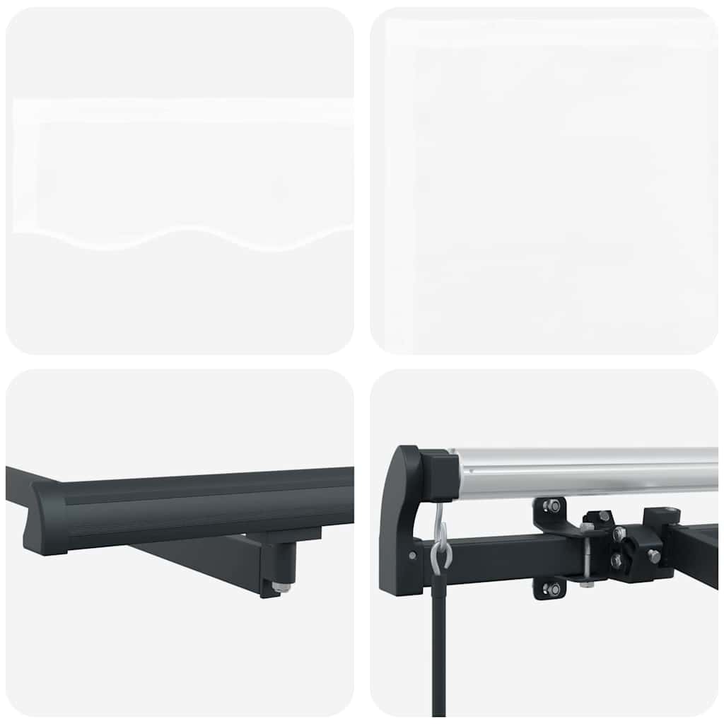 vidaXL Einziehbare Markise Weiß 300 x 200 cm Polyester und Aluminium