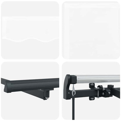 vidaXL Einziehbare Markise Weiß 300 x 200 cm Polyester und Aluminium
