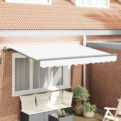 vidaXL Einziehbare Markise Weiß 300 x 200 cm Polyester und Aluminium