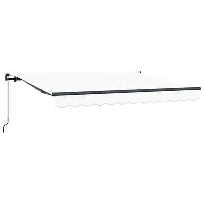 vidaXL Einziehbare Markise Weiß 300 x 200 cm Polyester und Aluminium