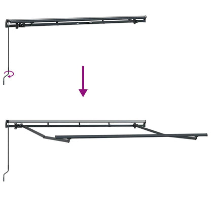 vidaXL Einziehbare Markise Weiß 300 x 200 cm Polyester und Aluminium