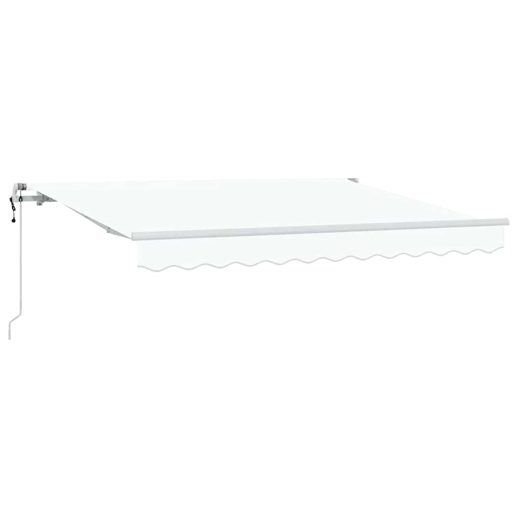 vidaXL Einziehbare Markise Weiß 300 x 200 cm Polyester und Aluminium