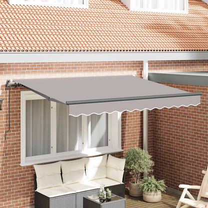 vidaXL Einziehbare Markise Hellgrau 300 x 200 cm
