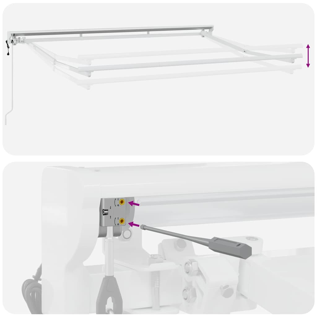vidaXL Einziehbare Markise Grün und Gelb 300x200 cm Stoff