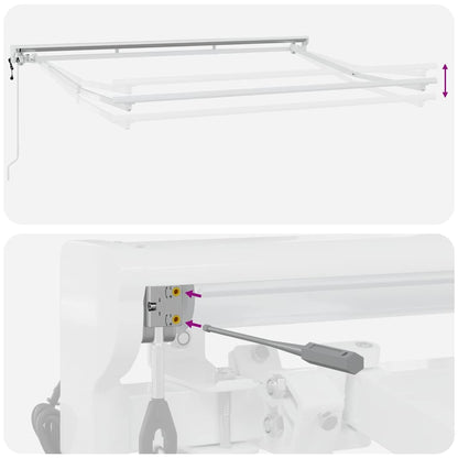 vidaXL Einziehbare Markise Grün und Gelb 300x200 cm Stoff