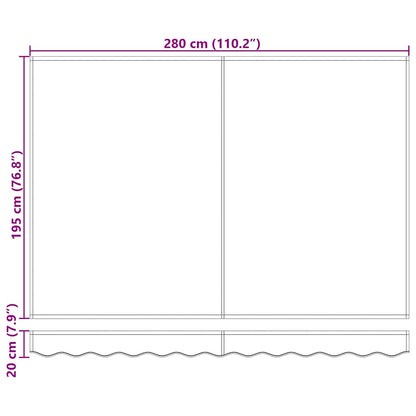 vidaXL Einziehbare Markise Grün und Gelb 300x200 cm Stoff